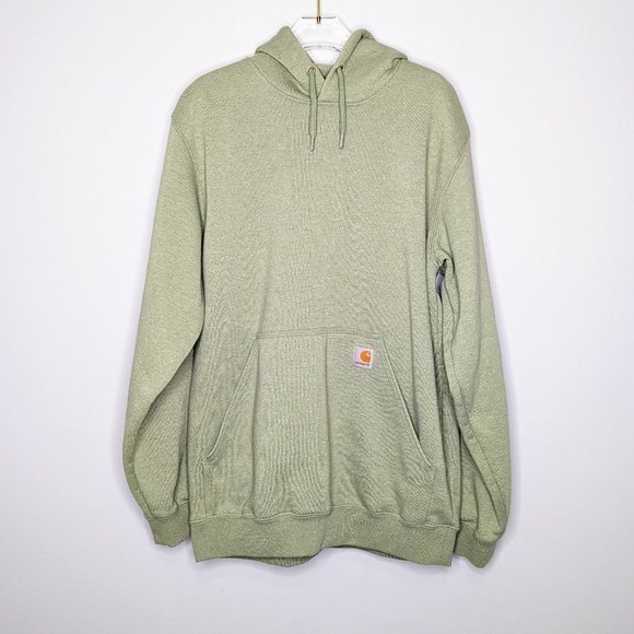 Carhartt Other - Carhartt Jade Heathered Green Loose Fit Logo Sleeve Graphic Hooded Sweatshirt M